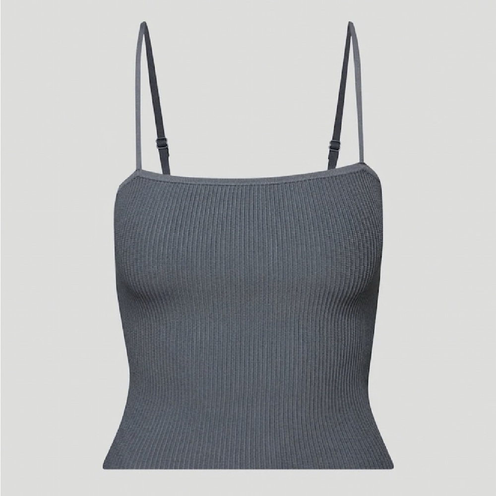 Aritzia Babaton Sculpt Knit Cami Tank, XS, echo grey